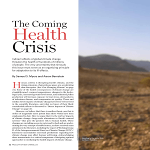 Health Crisis The Coming