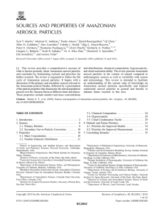 SOURCES AND PROPERTIES OF AMAZONIAN AEROSOL PARTICLES Full Article