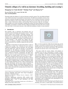 Osmotic collapse of a void in an elastomer: breathing, buckling... Shengqiang Cai, Katia Bertoldi,* Huiming Wang