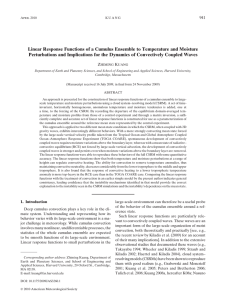 Linear Response Functions of a Cumulus Ensemble to Temperature and Moisture Perturbations and Implications for the Dynamics of Convectively Coupled Waves