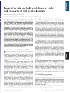 Tropical forests are both evolutionary cradles Duane D. McKenna