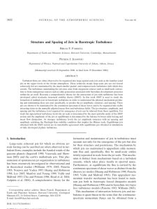 Structure and Spacing of Jets in Barotropic Turbulence 3652 B F. F