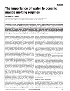 The importance of water to oceanic mantle melting regimes