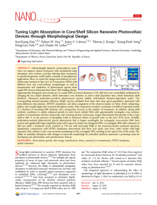 Tuning Light Absorption in Core/Shell Silicon Nanowire Photovoltaic