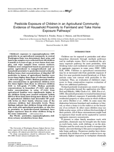 Pesticide Exposure of Children in an Agricultural Community: