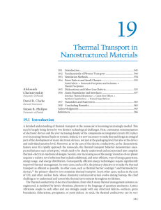 19 Thermal Transport in Nanostructured Materials