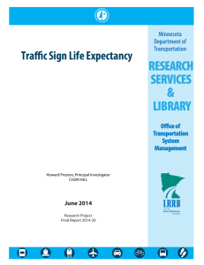 Traffic Sign Life Expectancy  June 2014