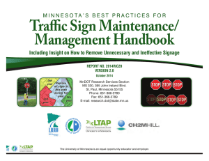 Traffic Sign Maintenance/ Management Handbook