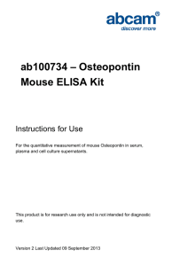 ab100734 – Osteopontin Mouse ELISA Kit Instructions for Use