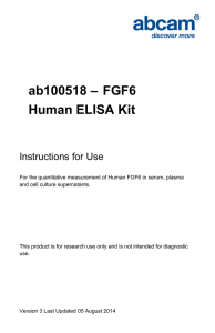 ab100518 – FGF6 Human ELISA Kit Instructions for Use