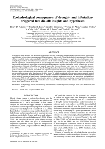 Ecohydrological consequences of drought- and infestation-