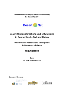 Desertifikationsforschung und Entwicklung in Deutschland – Soll und Haben Tagungsband