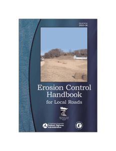 Erosion Control Handbook for Local Roads 2003-08