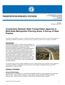 Coordination Between State Transportation Agencies in