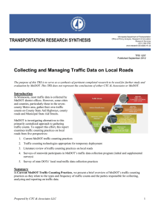 Collecting and Managing Traffic Data on Local Roads