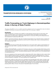 Traffic Forecasting on Trunk Highways in Nonmetropolitan