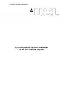 Annual Report and Financial Statements  LONDON‟S GLOBAL UNIVERSITY
