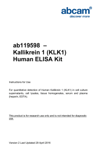 ab119598  – Kallikrein 1 (KLK1) Human ELISA Kit