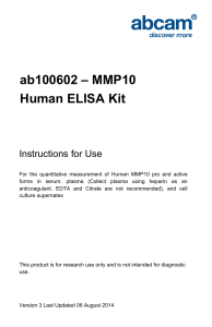 ab100602 – MMP10 Human ELISA Kit Instructions for Use