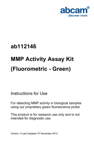 ab112146 MMP Activity Assay Kit (Fluorometric - Green) Instructions for Use