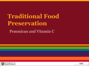 Traditional Food Preservation Pemmican and Vitamin C