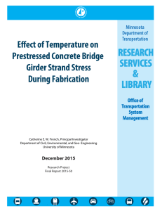 Effect of Temperature on Prestressed Concrete Bridge Girder Strand Stress During Fabrication