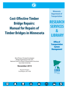 Cost-Effective Timber Bridge Repairs: Manual for Repairs of Timber Bridges in Minnesota