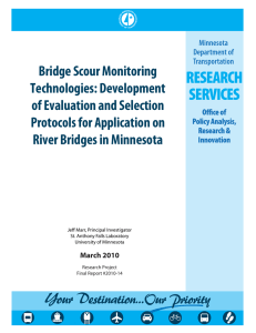 Bridge Scour Monitoring Technologies: Development of Evaluation and Selection Protocols for Application on