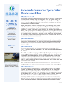 RESEARCH Corrosion Performance of Epoxy-Coated Reinforcement Bars