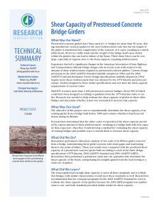 RESEARCH Shear Capacity of Prestressed Concrete Bridge Girders