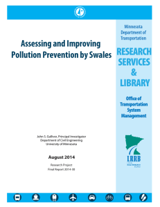 Assessing and Improving Pollution Prevention by Swales  August 2014