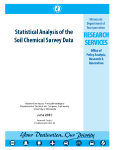 Statistical Analysis of the Soil Chemical Survey Data