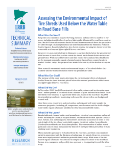 TECHNICAL Assessing the Environmental Impact of in Road Base Fills