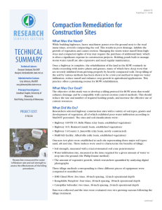 RESEARCH Compaction Remediation for Construction Sites