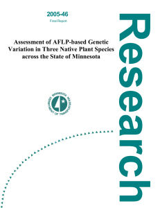 2005-46 Assessment of AFLP-based Genetic Variation in Three Native Plant Species