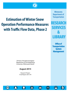 Estimation of Winter Snow Operation Performance Measures