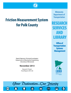 Friction Measurement System for Polk County  November 2013