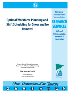 Optimal Workforce Planning and Shift Scheduling for Snow and Ice Removal