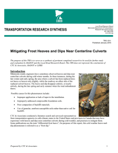 Mitigating Frost Heaves and Dips Near Centerline Culverts