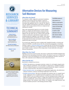 RESEARCH SERVICES &amp; LIBRARY Alternative Devices for Measuring