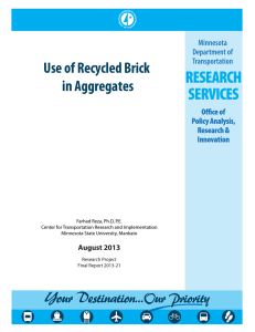 Use of Recycled Brick in Aggregates