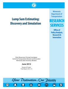 Lump Sum Estimating: Discovery and Simulation