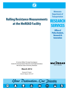 Rolling Resistance Measurements at the MnROAD Facility