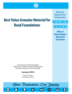 Best Value Granular Material for Road Foundations