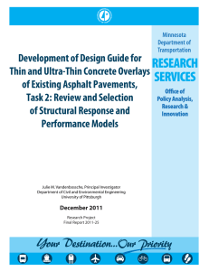 Development of Design Guide for Thin and Ultra-Thin Concrete Overlays