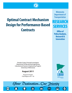 Optimal Contract Mechanism Design for Performance-Based Contracts