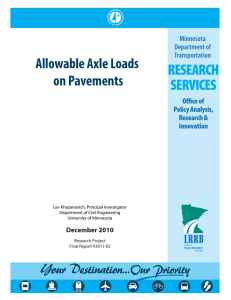 Allowable Axle Loads on Pavements  December 2010
