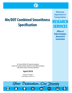 Mn/DOT Combined Smoothness Specification