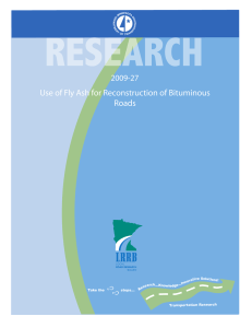 Use of Fly Ash for Reconstruction of Bituminous Roads 2009-27