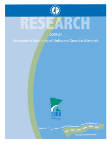 Mechanistic Modeling of Unbound Granular Materials 2009-21 h...Knowledge...In